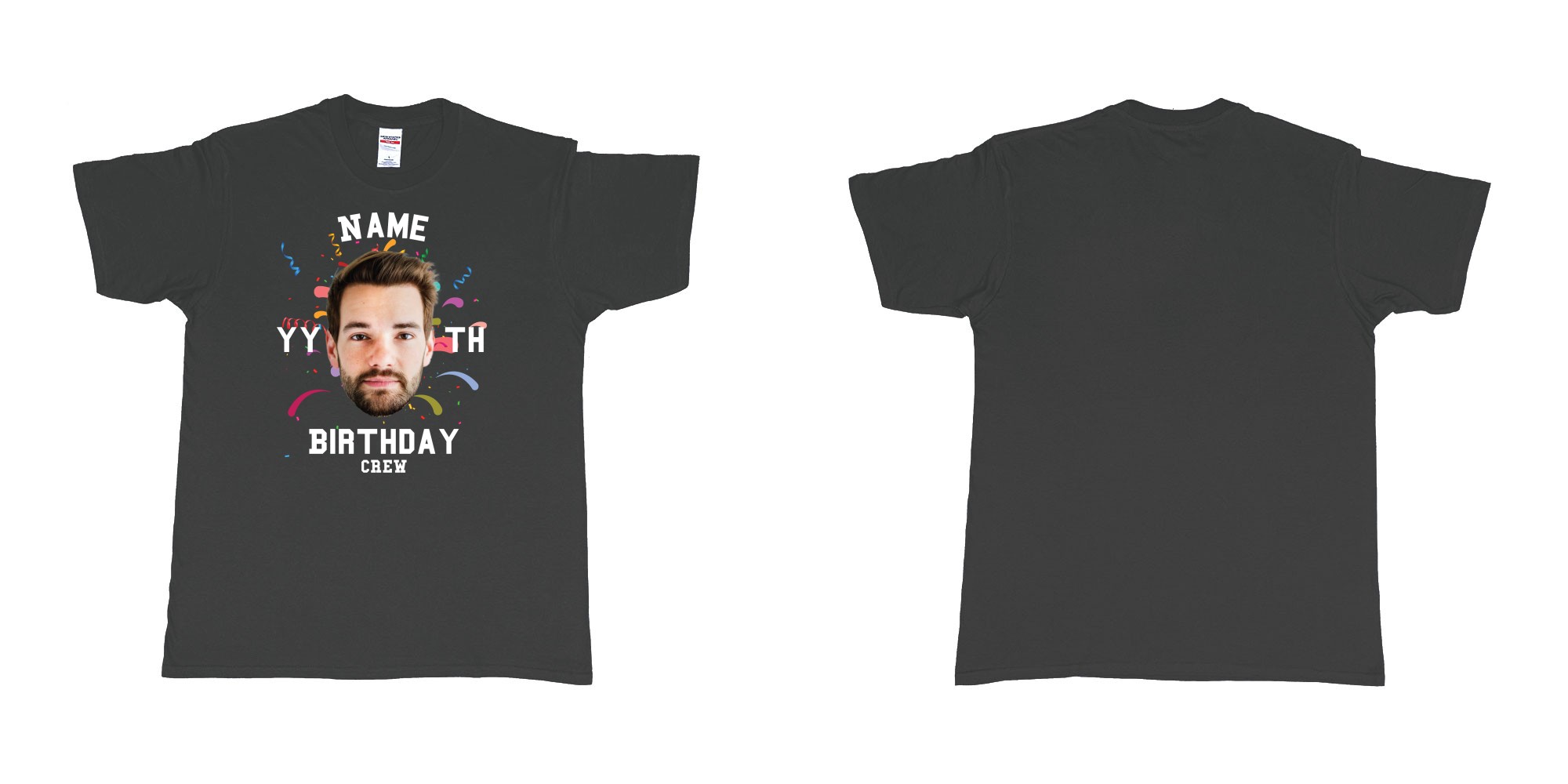 Custom tshirt design  in fabric color black choice your own text made in Bali by The Pirate Way