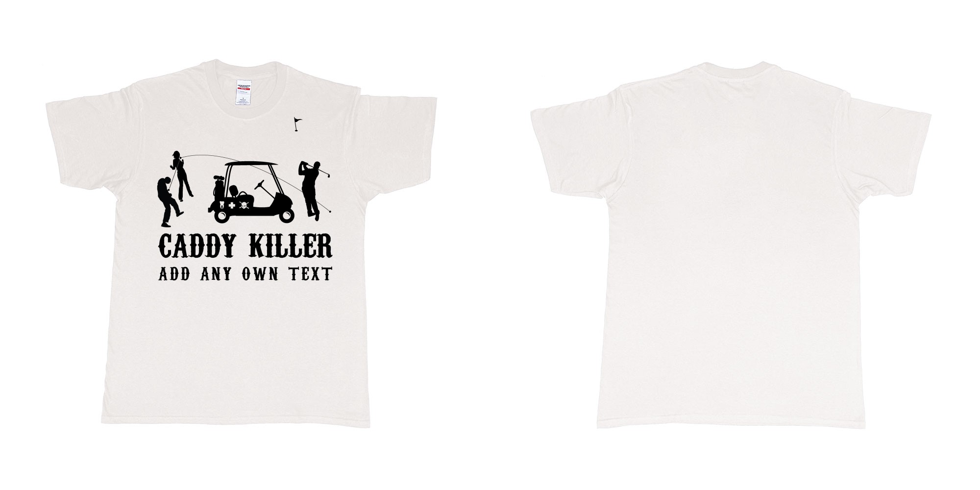 Custom tshirt design  in fabric color white choice your own text made in Bali by The Pirate Way