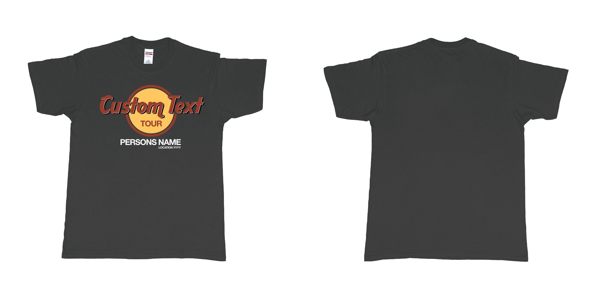 Custom tshirt design  in fabric color black choice your own text made in Bali by The Pirate Way