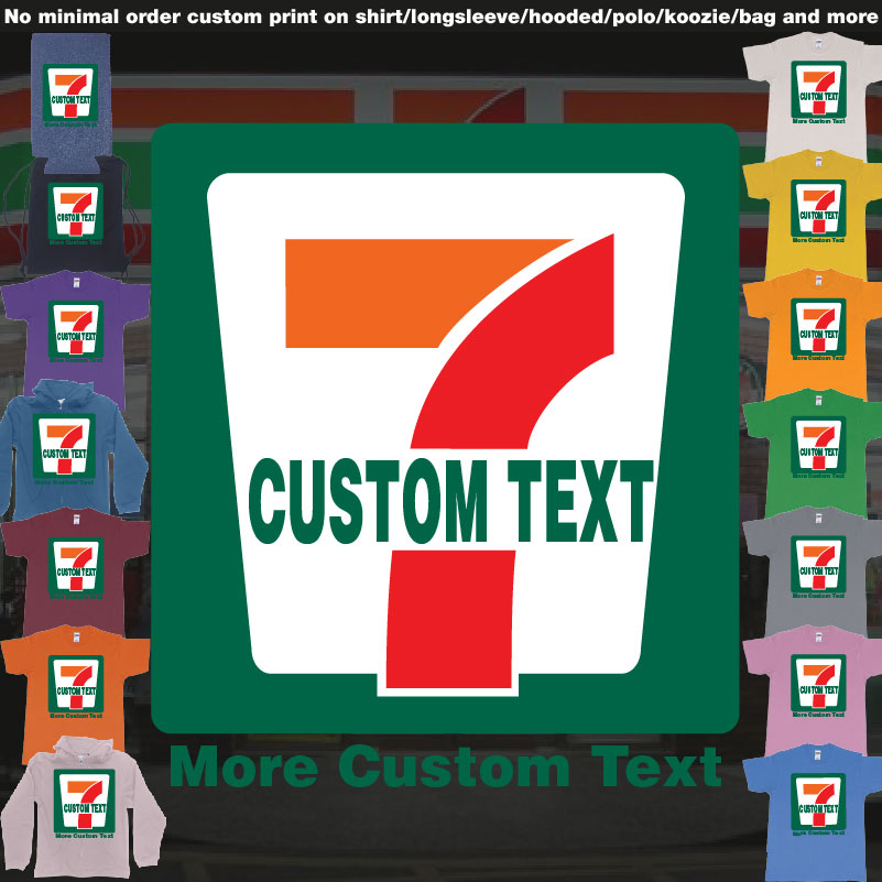7 Eleven Custom Logo Own Print Text Bali