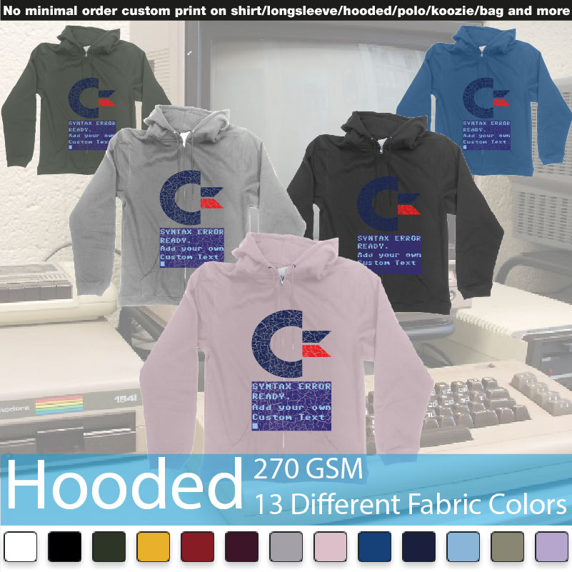 Commandor 64 Syntax Error Ready Add Own Text Printing Tshirt Bali Hooded Samples On Demand Printing Bali