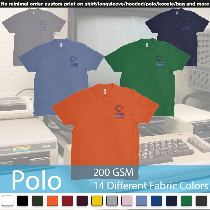 Commandor 64 Syntax Error Ready Add Own Text Printing Tshirt Bali Polo Shirts Samples On Demand Printing Bali