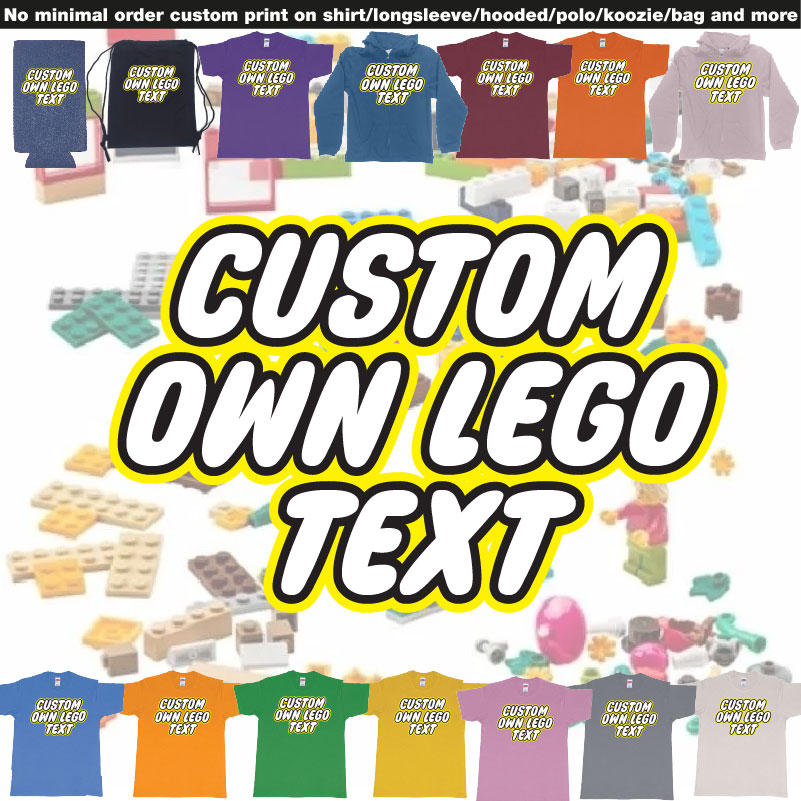 Own Custom Lego Font Text Tshirt Printing Bali
