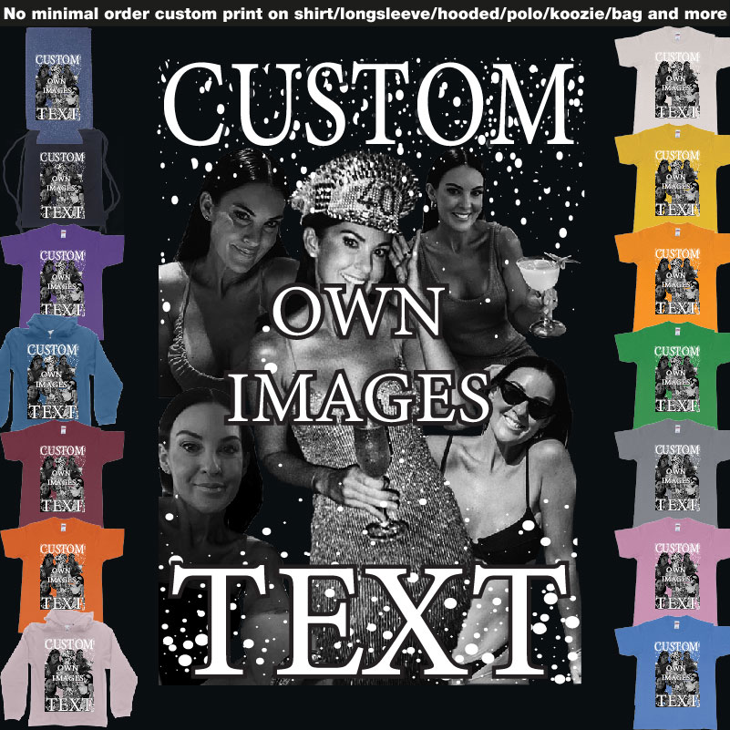 Photo Collage Bootleg Personalised Photos Text Design Black White 01 Overview Design Garments