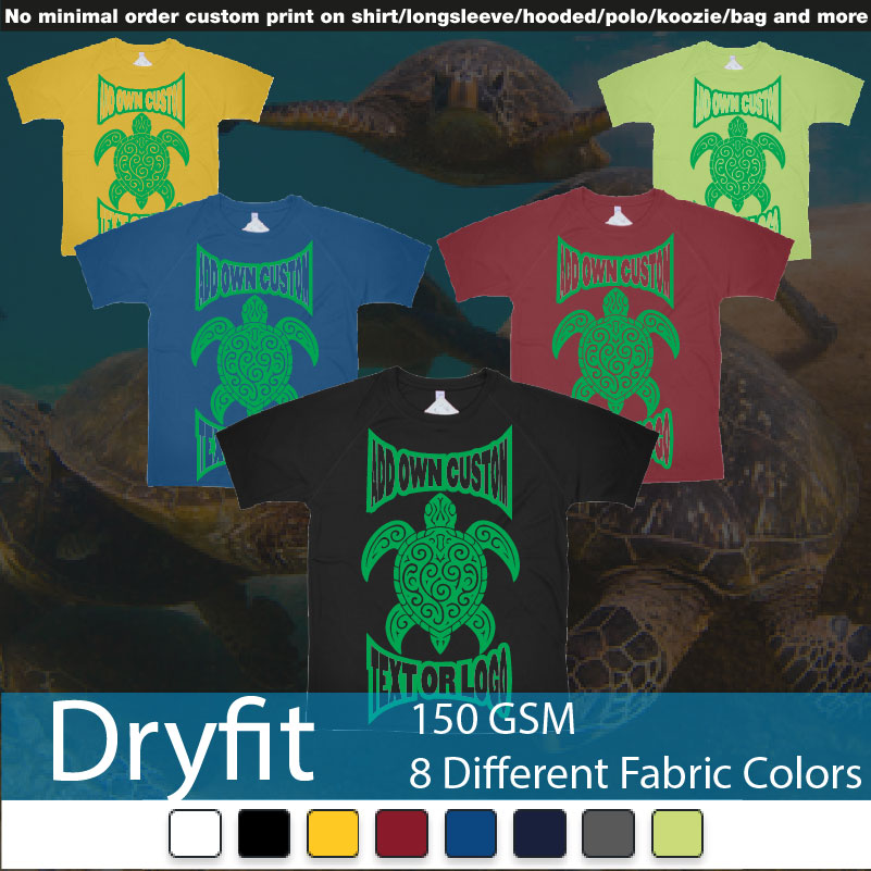 Print Turtle Tribal Add Own Custom Text Or Logo Bali Design Dryfit Tshirts Samples On Demand Printing Bali