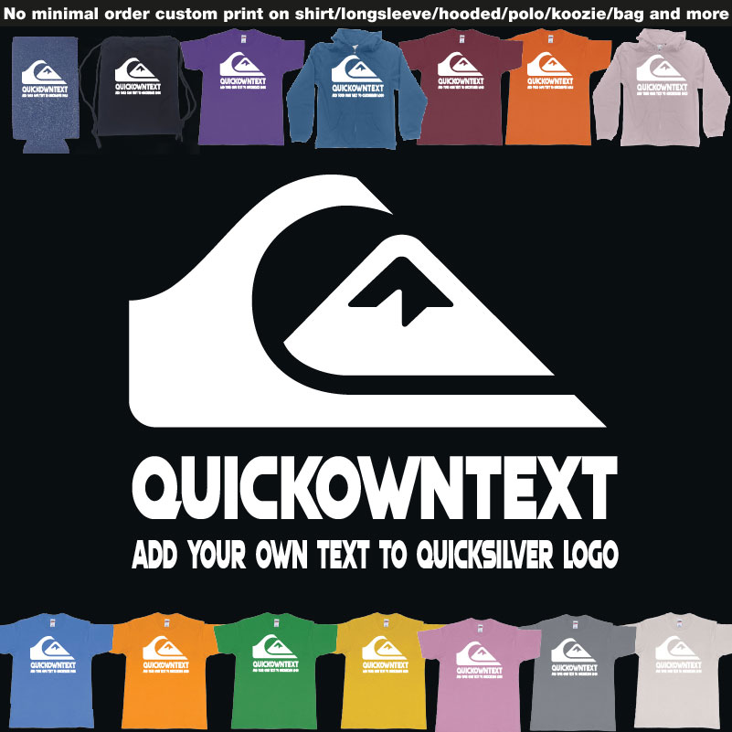 Quiksilver Bali Surf Logo Wave Add Own Text Printing 02 Overview Design Samples