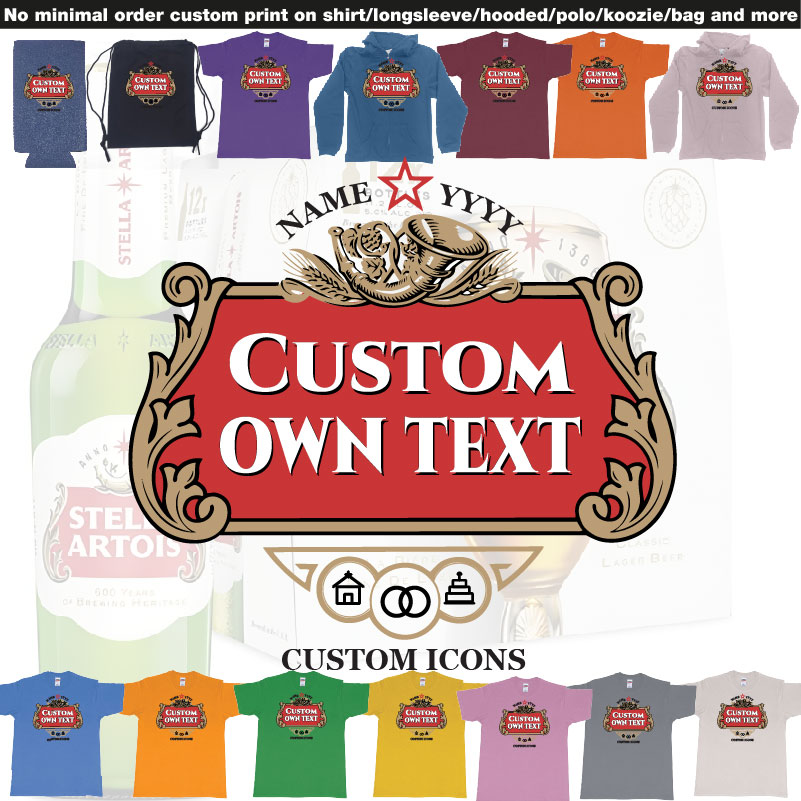 Stella Artois Logo Custom Icons Text Design